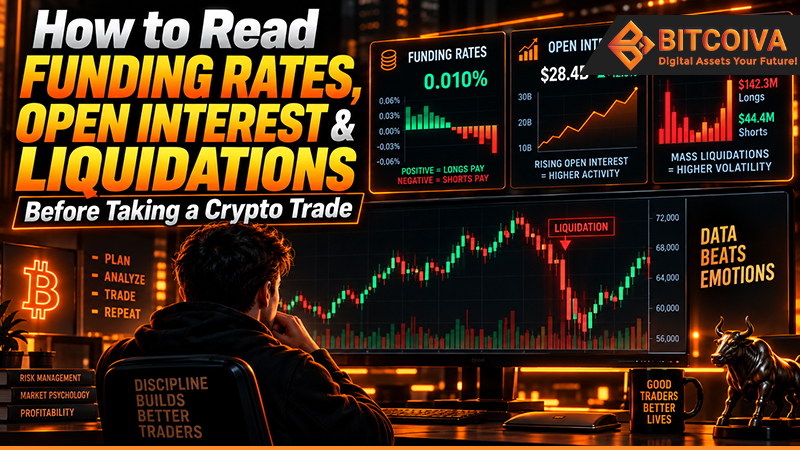 How to Read Funding Rates, Open Interest & Liquidations Before Taking a Crypto Trade